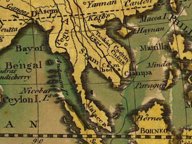 1795 - Mathew CAREY : Map of the World from the best authorities