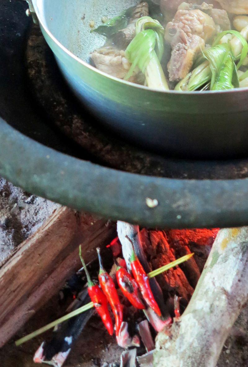 Photo 67 - Une brochette de quatre piments à griller